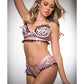 Pinklicious 2pc Silky Chekkini Panty & Bra Leopard Baby Pink O/s