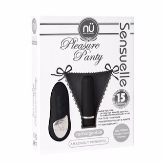 Sensuelle Pleasure Panty Black Remote Control