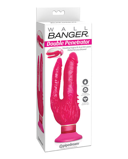 Waterproof Double Penetrator Wall Banger Pink