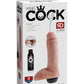King Cock 8 In Squirting Cock W/ Balls Light