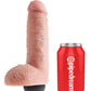 King Cock 8 In Squirting Cock W/ Balls Light