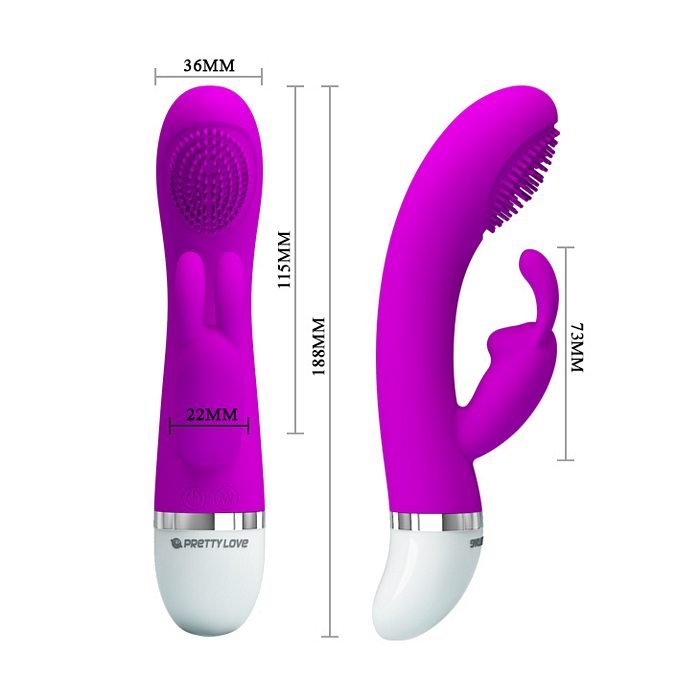 Pretty Love Christ Rabbit Vibrator Silicone Purple