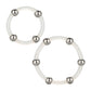 Steel Beaded Silicone Ring Set