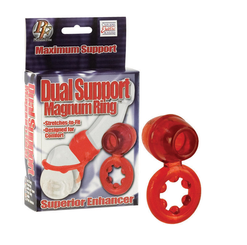 Dual Support Magnum Ring Red