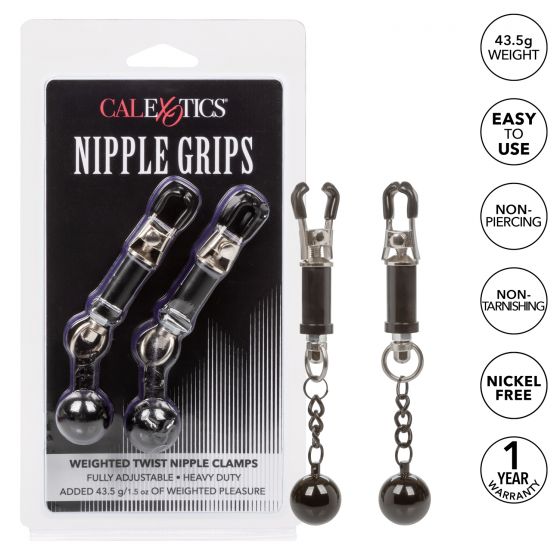 Nipple Grips Weighted Twist Nipple Clamps