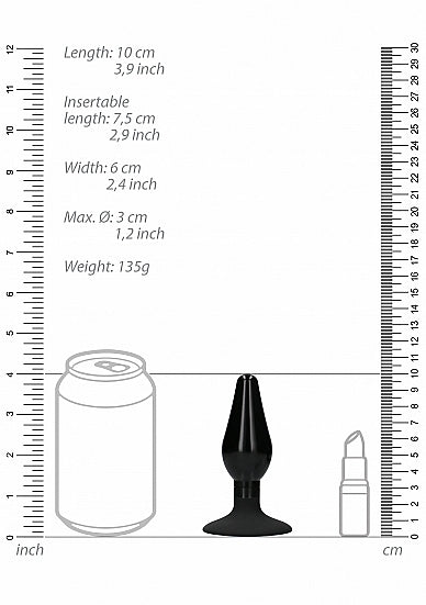 Interchangeable Butt Plug Set Rounded Black