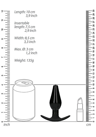 Interchangeable Butt Plug Set Pointed Black