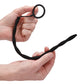 Silicone Plug & Cock Ring Set Urethral Sounding Black