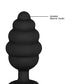 Regular Ribbed Diamond Heart Plug