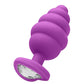 Regular Ribbed Diamond Heart Plug