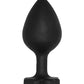 Large Lucky Diamond Butt Plug Black