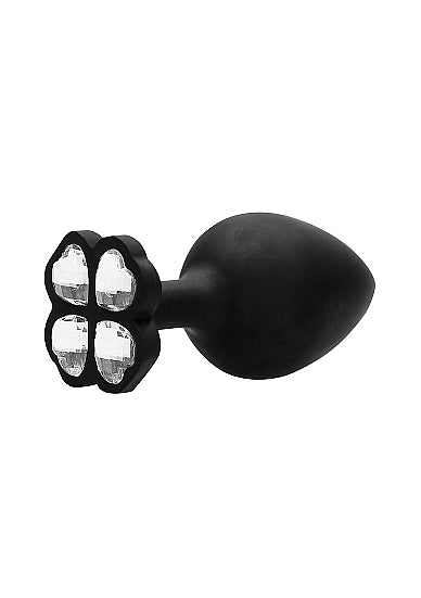 Large Lucky Diamond Butt Plug Black