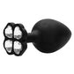 Extra Large Lucky Diamond Butt Plug Black