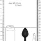 Extra Large Lucky Diamond Butt Plug Black