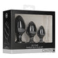 Swirled Butt Plug Set Black