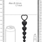Anal Heart Beads Black