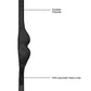 Velvet & Velcro Eye Mask Adjustable Black