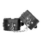 Black & White Hand Cuffs W/ Straps Bonded Leather