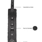 Black & White Hand Cuffs W/ Straps Bonded Leather
