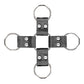 Black & White Hogtie W/ Hand & Ankle Cuffs Bonded Leather