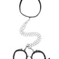 Black & White Collar W/ Hand Cuffs W/ Straps & Chain