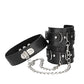 Black & White Collar W/ Hand Cuffs W/ Straps & Chain