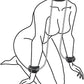 Black & White Collar W/ Hand Cuffs W/ Straps & Chain