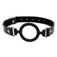 Black & White Silicone Ring Gag W/ Adjustable Straps