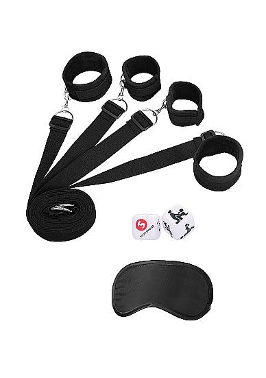 Black & White Bed Bindings Restraint System