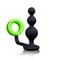 Glow Beads Butt Plug W/ Cock Ring Glow In The Dark