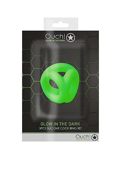 Glow Cock Ring & Ball Strap Glow In The Dark