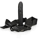 Ouch! Textured Curved Hollow Strap-on 8in