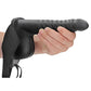 Ouch! Ribbed Hollow Strap-on 8 In W/ Balls
