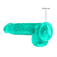 Realrock 6in Realistic Dildo W/ Balls Turquoise