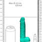 Realrock 6in Realistic Dildo W/ Balls Turquoise