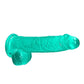 Realrock 6in Realistic Dildo W/ Balls Turquoise
