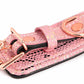 Microfiber Snake Print Wrist Restraints Pink W Leather Lining