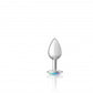 Cheeky Charms Round Clear Iridescent Silver Plug