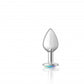 Cheeky Charms Round Clear Iridescent Medium Silver Plug