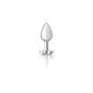 Cheeky Charms Heart Clear Iridescent Silver Plug