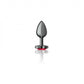 Cheeky Charms Heart Deep Red Gunmetal Butt Plug