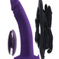 Vedo Diki Vibrating Dildo W/ Harness Deep Purple