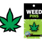 Green Marijuana Leaf Pin