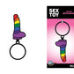 Rainbow Dildo Keychain