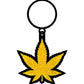 Gold Glitter Leaf Keychain