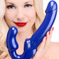 Strap U Revolver Strapless Strap On Dildo Blue