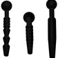 Master Series Dark Rods 3 Piece Penis Plug Set Silicone