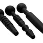 Master Series Dark Rods 3 Piece Penis Plug Set Silicone