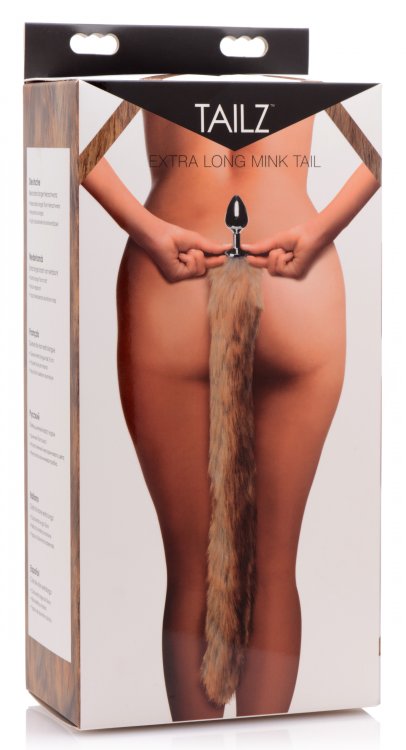 Tailz Extra Long Mink Tail Metal Anal Plug