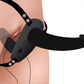 Strap U Power Pegger Silicone Vibrating Double Pleasure Dildo With Harness